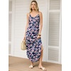 image:imageANRABESS Womens Summer Spaghetti Strap Maxi Dress Beach Cover Up Casual Sleeveless Sundress Vacation Cruise Hawaiian TravelNavy Pink Floral