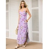 image:imageANRABESS Womens Summer Spaghetti Strap Maxi Dress Beach Cover Up Casual Sleeveless Sundress Vacation Cruise Hawaiian TravelPurple Rose