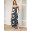 image:imageANRABESS Womens Summer Spaghetti Strap Maxi Dress Beach Cover Up Casual Sleeveless Sundress Vacation Cruise Hawaiian TravelTropical Leaf Print