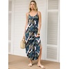 image:imageANRABESS Womens Summer Spaghetti Strap Maxi Dress Beach Cover Up Casual Sleeveless Sundress Vacation Cruise Hawaiian TravelTropical Leaf Print