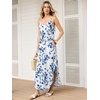 image:imageANRABESS Womens Summer Spaghetti Strap Maxi Dress Beach Cover Up Casual Sleeveless Sundress Vacation Cruise Hawaiian TravelWhite Blue Floral