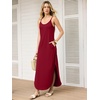 image:imageANRABESS Womens Summer Spaghetti Strap Maxi Dress Beach Cover Up Casual Sleeveless Sundress Vacation Cruise Hawaiian TravelWine Red