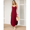image:imageANRABESS Womens Summer Spaghetti Strap Maxi Dress Beach Cover Up Casual Sleeveless Sundress Vacation Cruise Hawaiian TravelWine Red