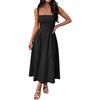 image:imageANRABESS Cocktail Dresses for Women Square Neck A Line Sleeveless Flowy Elegant Formal Wedding Guest Party Maxi Summer DressBlack