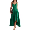 image:imageANRABESS Formal Dresses for Women Evening Party Cocktail Long Dress Split Elegant V Neck Wrap Ruffle Wedding Guest DressesDeep Green