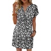 Floral Black White
