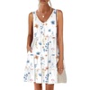 White Blue Floral