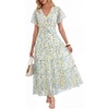 Blue Green Floral