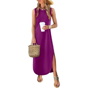 image:imageANRABESS Summer Dresses for Women 2026Sleeveless Loose Fit Casual Maxi SundressWrinkleFree Soft Beach Vacation ClothesPurple Red