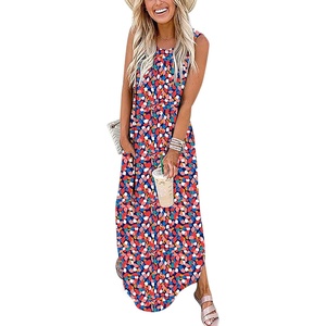 image:imageANRABESS Women Summer Maxi Dress Beach Vacation Sundress Sleeveless Casual Loose Shirt Dresses 2026 Travel OutfitsFloral Rainbow
