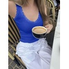 image:imageANRABESS Tank Tops for Women Lace TrimV Neck Sleeveless Fitted ShirtsComfy Rib Knit Clothes for Lounge Travel Summer DailyRoyal Blue