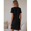 image:imageANRABESS Summer Dress for Women 2026 Vacation Clothes Short Sleeve V Neck Casual WrinkleFree T Shirt Sundress Travel HolidayBlack