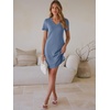 image:imageANRABESS Summer Dress for Women 2026 Vacation Clothes Short Sleeve V Neck Casual WrinkleFree T Shirt Sundress Travel HolidayBlue