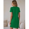 image:imageANRABESS Summer Dress for Women 2026 Vacation Clothes Short Sleeve V Neck Casual WrinkleFree T Shirt Sundress Travel HolidayGreen