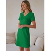 image:imageANRABESS Summer Dress for Women 2026 Vacation Clothes Short Sleeve V Neck Casual WrinkleFree T Shirt Sundress Travel HolidayGreen