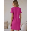 image:imageANRABESS Summer Dress for Women 2026 Vacation Clothes Short Sleeve V Neck Casual WrinkleFree T Shirt Sundress Travel HolidayHot Pink
