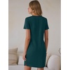 image:imageANRABESS Summer Dress for Women 2026 Vacation Clothes Short Sleeve V Neck Casual WrinkleFree T Shirt Sundress Travel HolidayLake Green