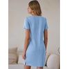 image:imageANRABESS Summer Dress for Women 2026 Vacation Clothes Short Sleeve V Neck Casual WrinkleFree T Shirt Sundress Travel HolidayLight Blue