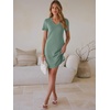 image:imageANRABESS Summer Dress for Women 2026 Vacation Clothes Short Sleeve V Neck Casual WrinkleFree T Shirt Sundress Travel HolidayLight Green
