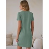 image:imageANRABESS Summer Dress for Women 2026 Vacation Clothes Short Sleeve V Neck Casual WrinkleFree T Shirt Sundress Travel HolidayLight Green