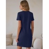 image:imageANRABESS Summer Dress for Women 2026 Vacation Clothes Short Sleeve V Neck Casual WrinkleFree T Shirt Sundress Travel HolidayNavy Blue