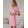 image:imageANRABESS Summer Dress for Women 2026 Vacation Clothes Short Sleeve V Neck Casual WrinkleFree T Shirt Sundress Travel HolidayPink
