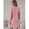 image:imageANRABESS Summer Dress for Women 2026 Vacation Clothes Short Sleeve V Neck Casual WrinkleFree T Shirt Sundress Travel HolidayPink