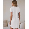 image:imageANRABESS Summer Dress for Women 2026 Vacation Clothes Short Sleeve V Neck Casual WrinkleFree T Shirt Sundress Travel HolidayWhite