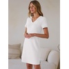 image:imageANRABESS Summer Dress for Women 2026 Vacation Clothes Short Sleeve V Neck Casual WrinkleFree T Shirt Sundress Travel HolidayWhite