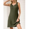 image:imageANRABESS Summer Dresses for Women 2026 Casual Keyhole Sleeveless Beach Cover Up Short Sundress Cruise Outfits Vcation ClothesArmy Green