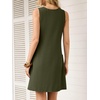 image:imageANRABESS Summer Dresses for Women 2026 Casual Keyhole Sleeveless Beach Cover Up Short Sundress Cruise Outfits Vcation ClothesArmy Green