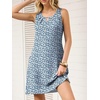 image:imageANRABESS Summer Dresses for Women 2026 Casual Keyhole Sleeveless Beach Cover Up Short Sundress Cruise Outfits Vcation ClothesBlue White Floral