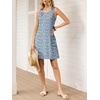 image:imageANRABESS Summer Dresses for Women 2026 Casual Keyhole Sleeveless Beach Cover Up Short Sundress Cruise Outfits Vcation ClothesBlue White Floral