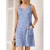 image:imageANRABESS Summer Dresses for Women 2026 Casual Keyhole Sleeveless Beach Cover Up Short Sundress Cruise Outfits Vcation ClothesFloral Light Blue White