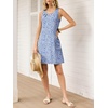 image:imageANRABESS Summer Dresses for Women 2026 Casual Keyhole Sleeveless Beach Cover Up Short Sundress Cruise Outfits Vcation ClothesFloral Light Blue White