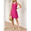 image:imageANRABESS Summer Dresses for Women 2026 Casual Keyhole Sleeveless Beach Cover Up Short Sundress Cruise Outfits Vcation ClothesHot Pink