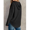 image:imageANRABESS Waffle Knit Hoodies for Women Comfy Drawstring Loose Fit Long Sleeve Sweatshirt Tops for Casual Daily Wear WorkBlack