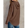 image:imageANRABESS Waffle Knit Hoodies for Women Comfy Drawstring Loose Fit Long Sleeve Sweatshirt Tops for Casual Daily Wear WorkBrown