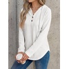 image:imageANRABESS Waffle Knit Hoodies for Women Comfy Drawstring Loose Fit Long Sleeve Sweatshirt Tops for Casual Daily Wear WorkWhite