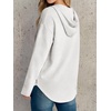 image:imageANRABESS Waffle Knit Hoodies for Women Comfy Drawstring Loose Fit Long Sleeve Sweatshirt Tops for Casual Daily Wear WorkWhite