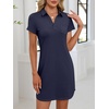 image:imageANRABESS Women Mini T Shirt Dress V Neck Short Sleeve with Pockets Soft Medium Stretch Trendy Summer Casual Beach VacationNavy Blue