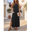 image:imageANRABESS Women Summer Casual Sleeveless Maxi Sundress Beach Tank Dresses Pockets Travel Vacation Clothes Cruise Outfits 2026Black