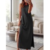 image:imageANRABESS Women Summer Casual Sleeveless Maxi Sundress Beach Tank Dresses Pockets Travel Vacation Clothes Cruise Outfits 2026Black