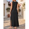 image:imageANRABESS Women Summer Casual Sleeveless Maxi Sundress Beach Tank Dresses Pockets Travel Vacation Clothes Cruise Outfits 2026Black