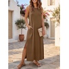 image:imageANRABESS Women Summer Casual Sleeveless Maxi Sundress Beach Tank Dresses Pockets Travel Vacation Clothes Cruise Outfits 2026Brown