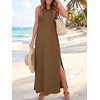 image:imageANRABESS Women Summer Casual Sleeveless Maxi Sundress Beach Tank Dresses Pockets Travel Vacation Clothes Cruise Outfits 2026Brown