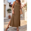 image:imageANRABESS Women Summer Casual Sleeveless Maxi Sundress Beach Tank Dresses Pockets Travel Vacation Clothes Cruise Outfits 2026Brown
