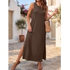 image:imageANRABESS Women Summer Casual Sleeveless Maxi Sundress Beach Tank Dresses Pockets Travel Vacation Clothes Cruise Outfits 2026Dark Brown