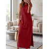 image:imageANRABESS Women Summer Casual Sleeveless Maxi Sundress Beach Tank Dresses Pockets Travel Vacation Clothes Cruise Outfits 2026Dark Red