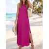 image:imageANRABESS Women Summer Casual Sleeveless Maxi Sundress Beach Tank Dresses Pockets Travel Vacation Clothes Cruise Outfits 2026Hot Pink